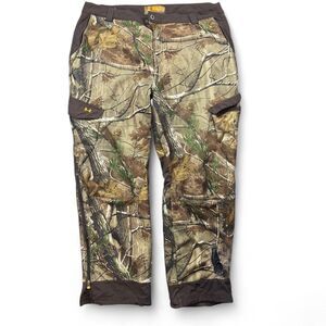 Under Armour Pants Men 42/32 Brown Camo Polyester Hunting Workwear